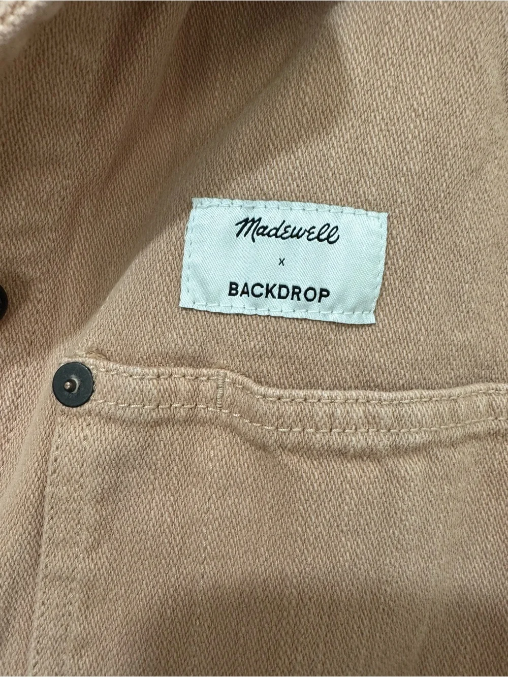 Madewell Utility Jacket in Blush Pink - Picture 4 of 5